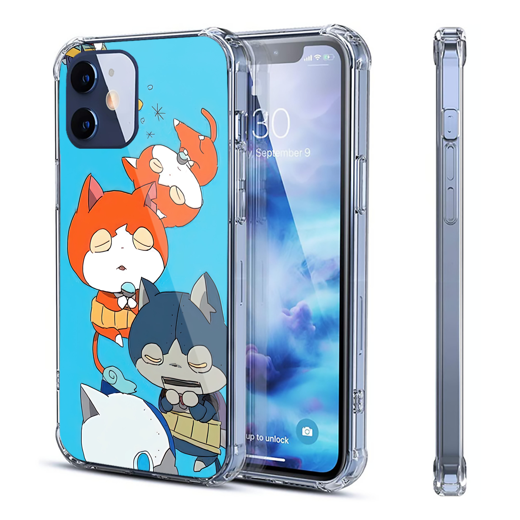 （画像用） 妖怪ウォッチ Yo-kai Watch 【iPhone 12シリーズ対応】透明スマホケース（クリアソフトケース）